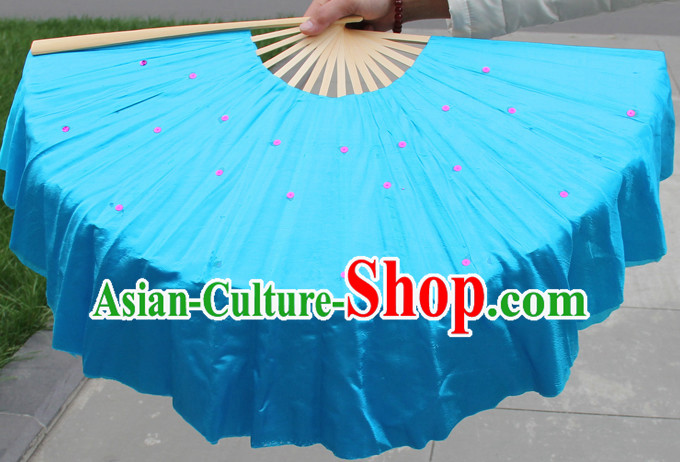 Traditional Chinese Blue Dance Fan