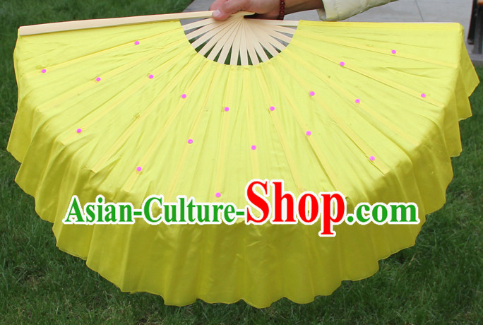 Traditional Chinese Yellow Dance Fan
