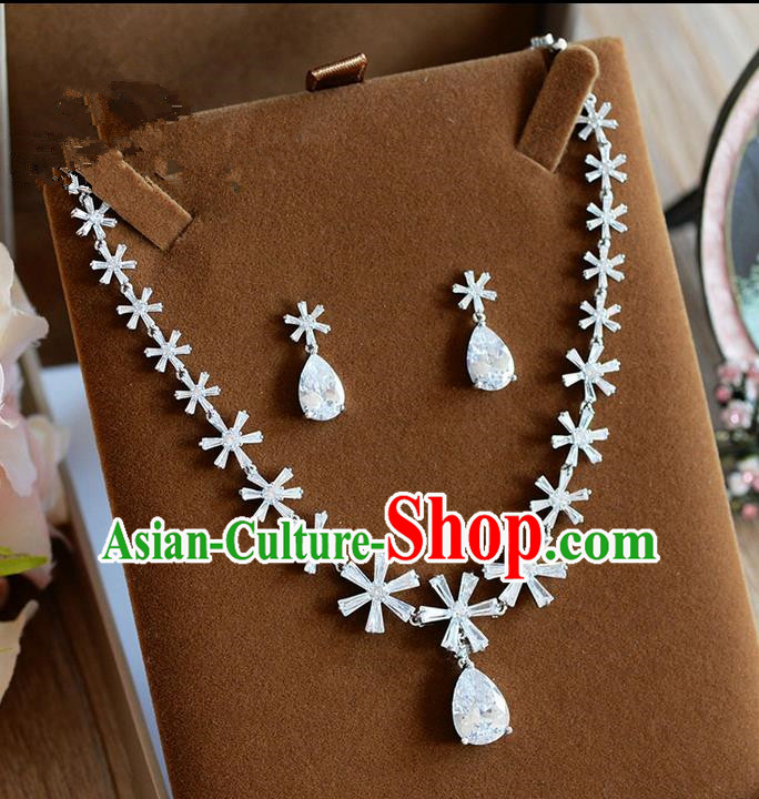 Traditional Jewelry Accessories, Palace Princess Necklace, Wedding Accessories Headwear, Baroco Style Crystal Earrings for Women