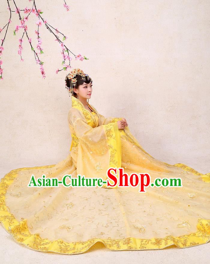 Ancient Chinese Palace Empress Costumes Complete Set, Han Dynasty Ancient Palace Clothing, Cosplay Hanfu Fairy Princess Dress Suits For Women
