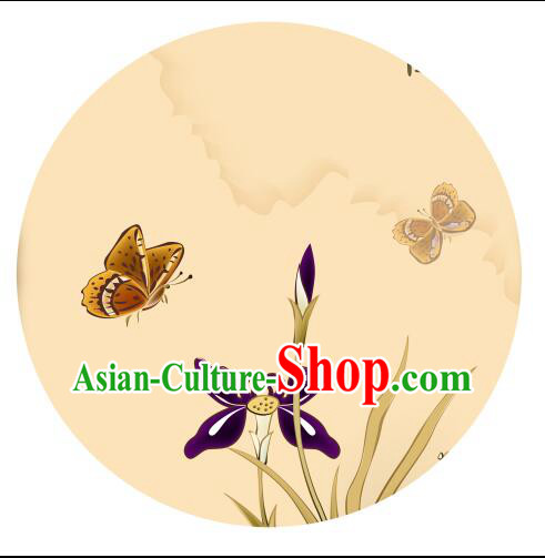 Chinese Classic Handmade Umbrella Parasol Sunshade Orchid Dancing Oiled Paper