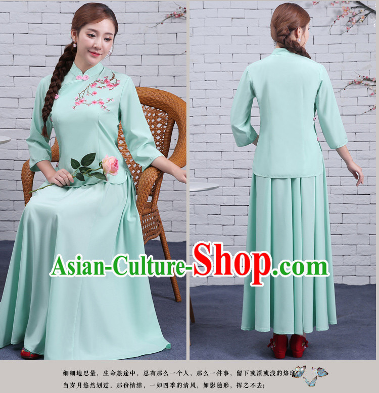 Chinese Traditional Dress Min Guo Time Girl Clothing Nobel Lady Stage costumes Ladies