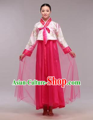 Korean Traditional Dress Women Clothes Show Costumes Korean Traditional Dress Show Stage Dancing Long Skirt White Top Red Skirt