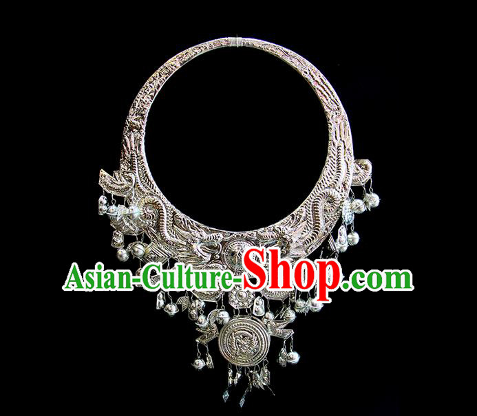 Traditional Chinese Miao Ethnic Minority Necklace Miao Ethnic Jewelry Accessories Complete Set