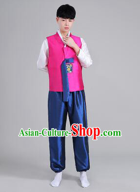Korean Traditional Formal Dress Set Men Clothes Traditional Korean Traditional Costumes Full Dress Formal Attire Ceremonial Dress Court Slight Blue