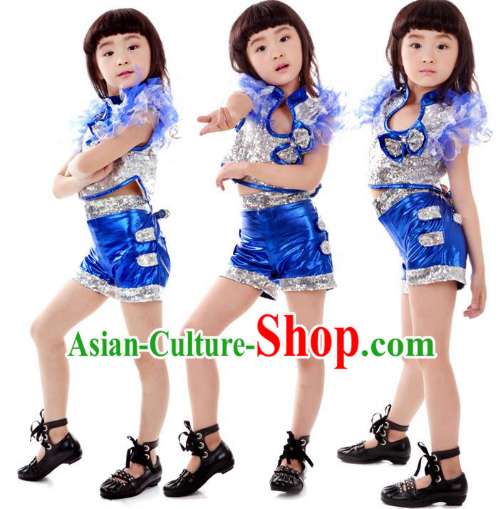 Traditional Chinese Modern Dancing Costume, Children Jazz Dance Costume for Kids