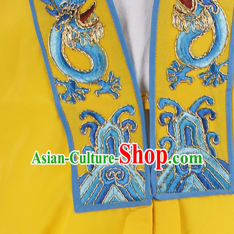 Acient Costumes Henan Opera Emperor Costume Queen Costume Undercover Golden Dress Dragon And Phoenix Clothing Set