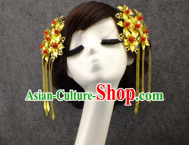 Chinese Ancient Style Hair Jewelry Accessories, Xiuhe Suit Tang Dynasty Hairpins, Headwear, Headdress, Hair Fascinators for Women