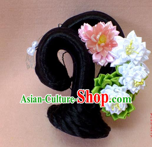 Chinese Ancient Style Hair Jewelry Accessories, Hairpins, Tang Dynasty Wedding Bride Imperial Empress Headwear Set for Women