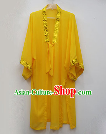 Yellow Wudang Uniform Taoist Uniform Kungfu Kung Fu Clothing Clothes Pants Shirt Supplies Wu Gong Outfits Mantle Cape