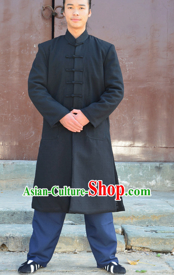 Wudang Uniform Taoist Uniform Kungfu Kung Fu Clothing Clothes Pants Shirt Supplies Wu Gong Flax Long Jacket Outfits