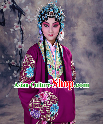 Top Traditional Chinese Beijing Opera Embroidered Hua Dan Long Robe Water Sleeves Costumes
