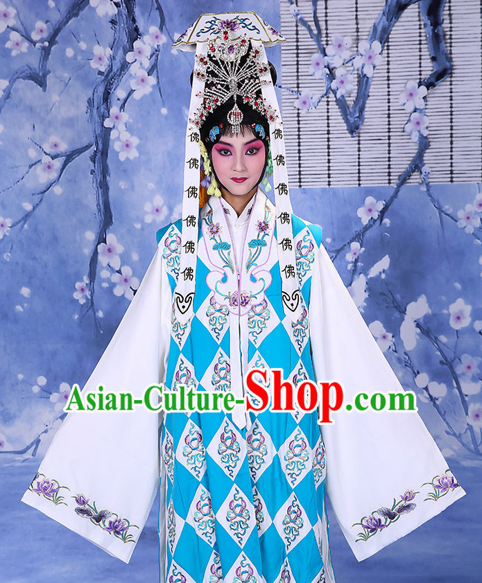 Top Traditional Chinese Beijing Opera Embroidered Hua Dan Long Robe Water Sleeves Costumes
