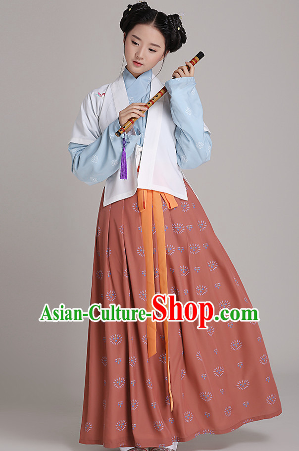 Chinese National Costumes Clothing and Headwear Complete Set for Women