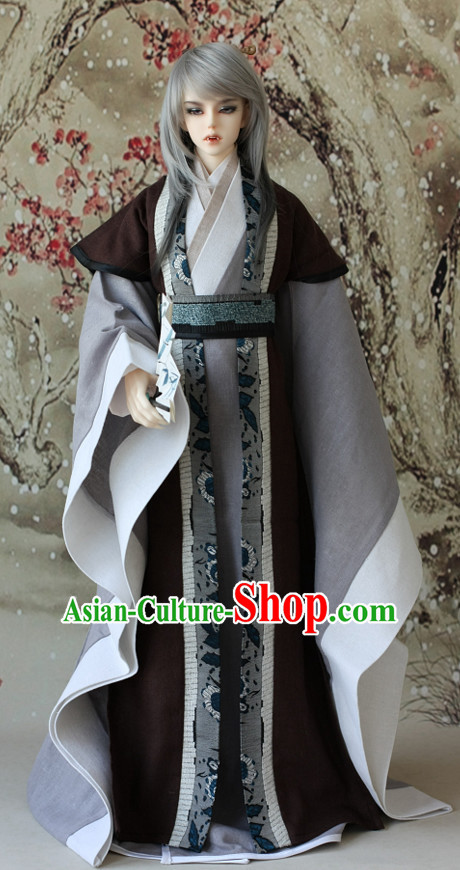Ancient Chinese Poet Hanfu Costume for Men Boys Adults Kids