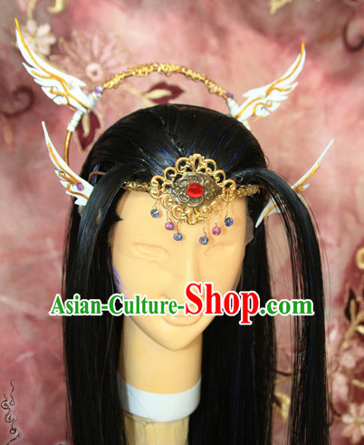 Ancient Chinese Prince Emperor Headwear Headpieces Hair Accessories Set