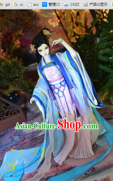 Ancient Chinese Empress Princess Queen Opera Clothing and Hair Accessories Complete Set for Women