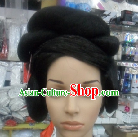 Ancient Chinese Style Princess Empress Black Hair Wigs for Women Girls Adults Children