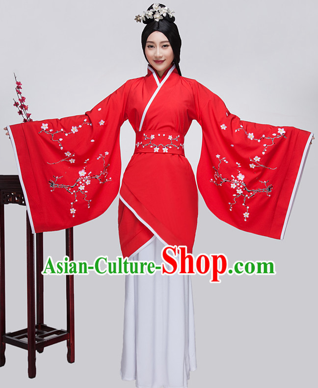 Ancient Chinese Classical Kimono Plum Blossom Clothing Complete Set for Women