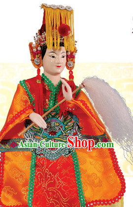 Traditional Chinese Handmade Goddess Matsu of the Sea Hand Puppets Hand Marionette Puppet