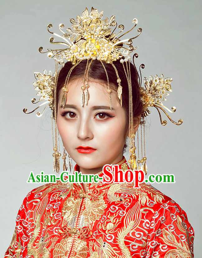 Top Chinese Classic Wedding Bridal Headpieces Accessories Jewelry for Brides