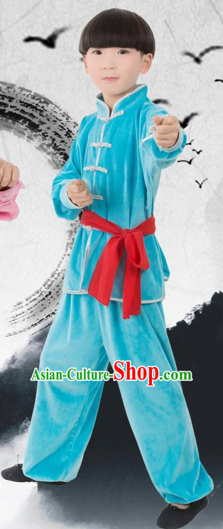 Chinese Kung Fu Costume for Kids Girls Boys