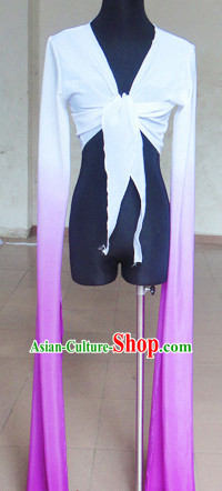 White to Black Chinese Classic Water Sleeve Dance Costumes for Women or Girls