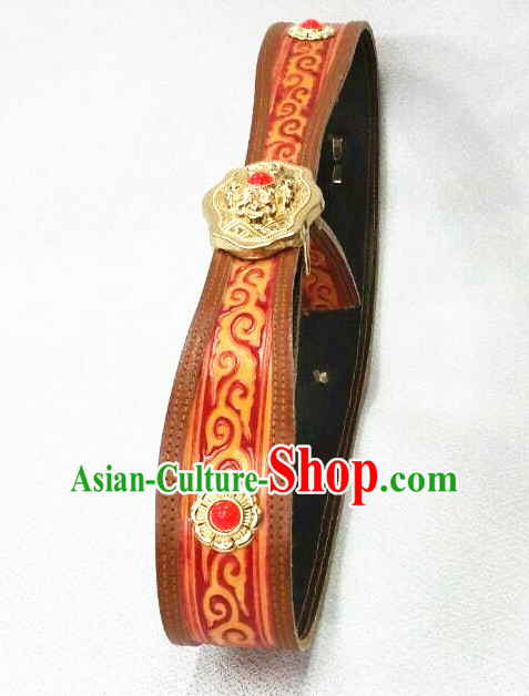 Traditional Chinese Mongolian Feather Belt for Women Girls