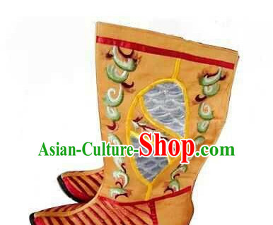 Ancient Chinese Film Handmade Emperor Boots for Men Boys Adults Children