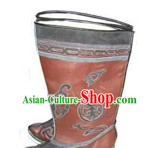 Asian Chinese Film Handmade Ancient Boots for Men Boys Adults Children