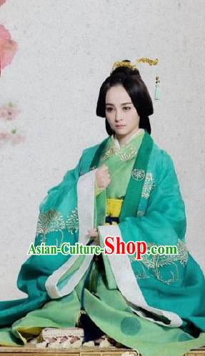 Ancient Chinese Princess Clothing and Hair Jewelry Complete Set for Women Adults Kids Youth Children