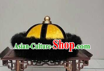 Handmade Ancient Traditional Chinese Emperor Hat Oriental Hats China Fashion for Men Boys