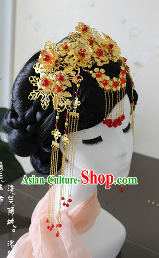 Ancient Chinese Empress Princess Queen Crown Coronet Headpieces Headdress Hair Accessories Set
