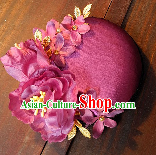 Top Imperial Royal Handmade Flower Decoration Hat for Ladies
