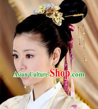 Chinese Ancient Lady Black Wig Wigs and Hair Accessories