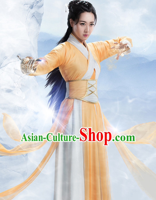 Chinese Ancient Swordswoman Knight Costume Complete Set for Women Youth Teenagers Kids
