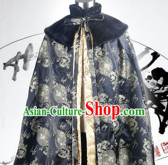 Ancient Chinese Emperor Long Winter Cape Mantle