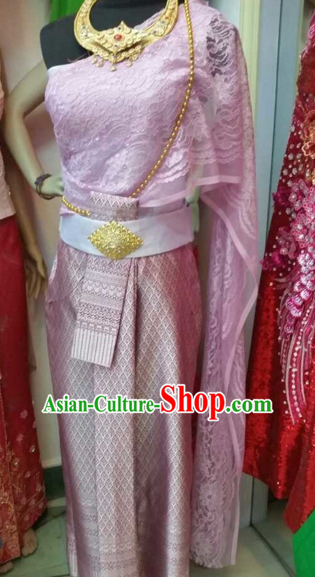 Traditional National Thai Garment Dress Thai Traditional Dress Dresses Wedding Dress Complete Set for Women Girls Adults Youth Kids