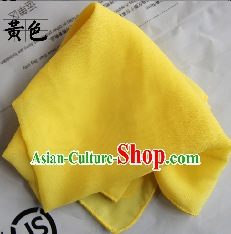 Yellow Chinese Classcial Dancing Props Handkerchief