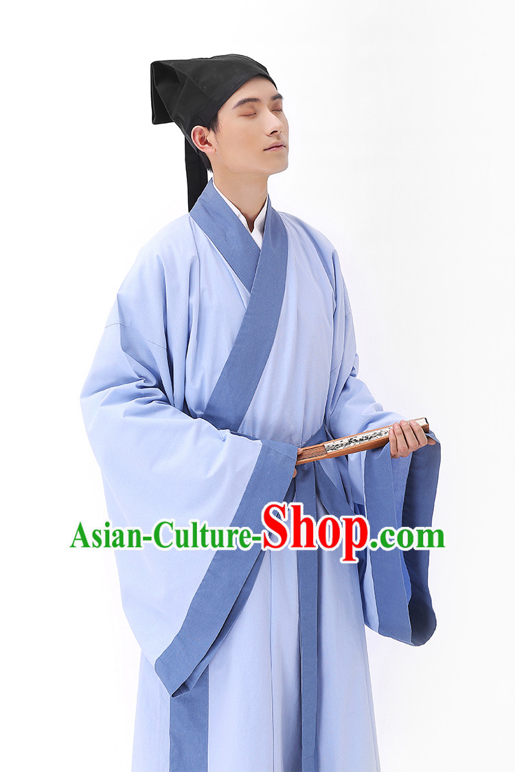 Traditional Hanfu Clothing Dress Buy Male Costume Robe Kimono Dress and Hat Complete Set for Men