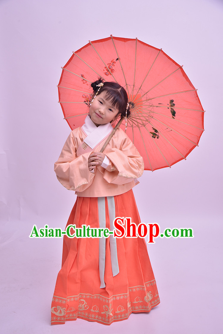 Traditional Hanfu Clothing Dress Buy Male Costume Robe Kimono Dress and Hat Complete Set for Kids Girls