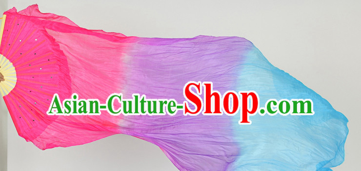 Pure Silk Color Transition Changing Competition Chinese Dance Fan Cultural Fans