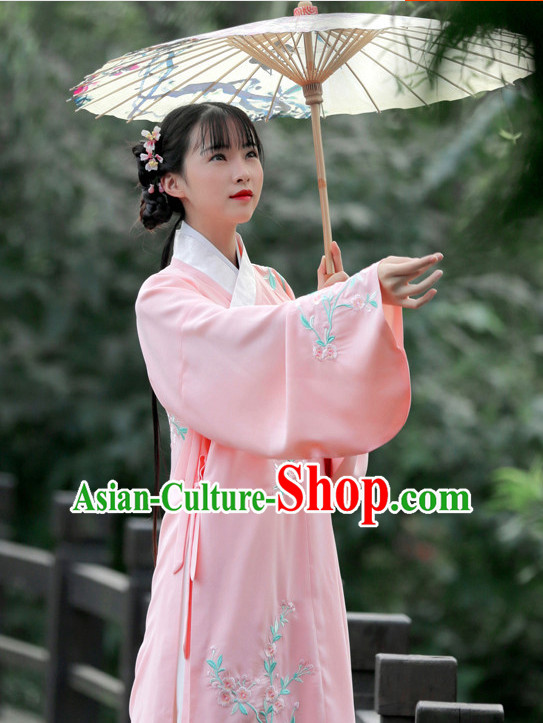 Ancient Chinese Embroidered Hanfu Dress China Traditional Clothing Asian Long Dresses China Clothes Fashion Oriental Outfits for Women