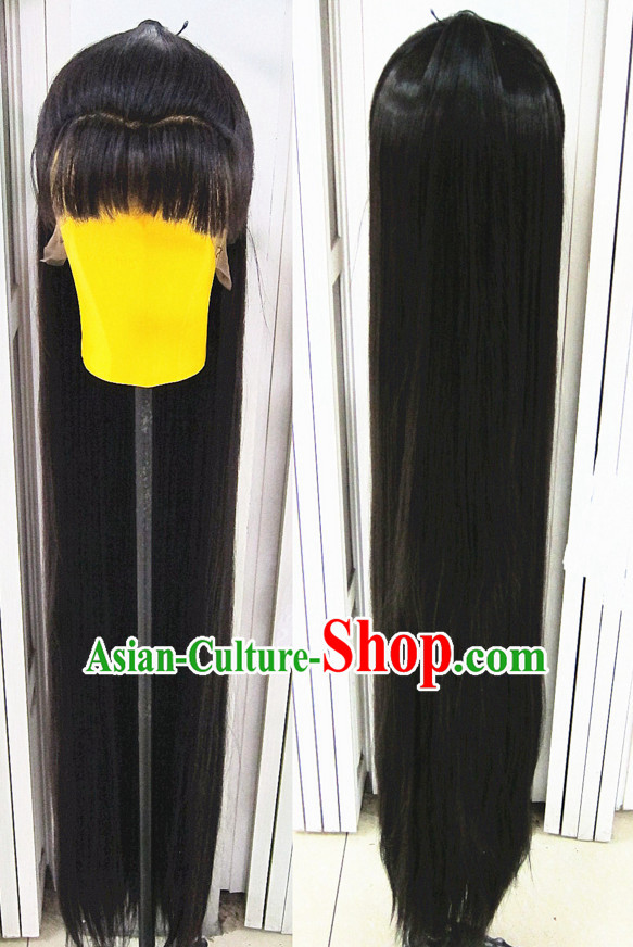 Chinese Traditional Swordsmen Wig Ancient Men Wigs Ladies Wigs Black Wigs Male Lace Front Wigs Custom Hair Pieces