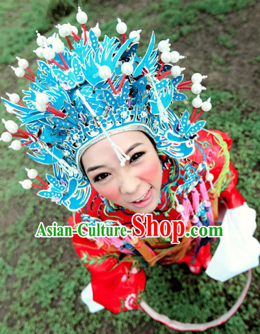 Traditional Chinese Opera Hat Hair Jewelry Hairpieces Phoenix Crown