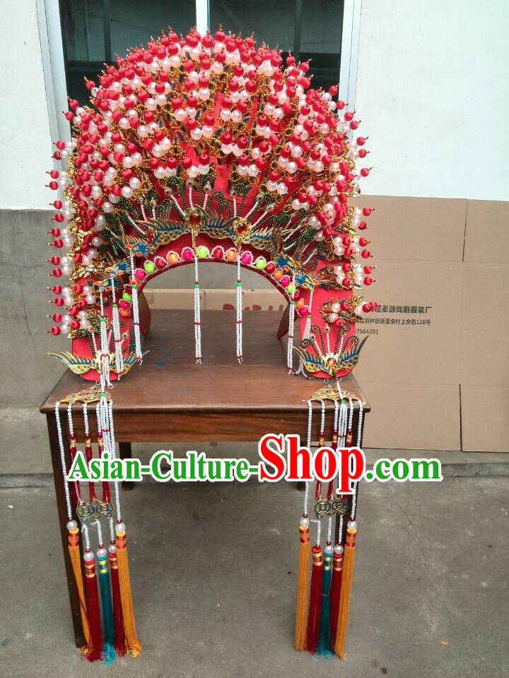 Traditional Chinese Opera Hat Hair Jewelry Hairpieces Phoenix Crown