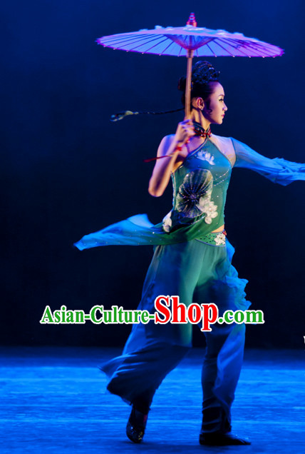 Traditional Chinese Classical Dancing Dancewear Umbrella Dance Costumes for Women
