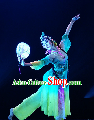 Traditional Chinese Classical Fan Dancing Dancewear Dance Costumes for Women