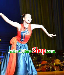 Chinese Mongolian Dancing Dancewear Dance Costumes for Women