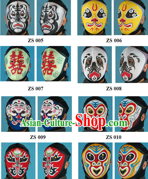 Traditional Chinese Mask Changing Arts Hands Painted Silk Mask